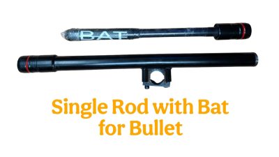 Heavy-Duty Single Rod Metal Leg Guard with Bat Design for Bullet – Premium Crash Protection