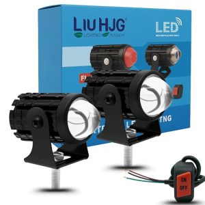 LIU HJG Mini LED 36 Watt Fog Light With Yellow/White Red Devil Eye Fog Lamp Car, Motorbike, Truck LED (9 V, 36 W) (Universal For Bike, Universal For Car, Pack of 2)